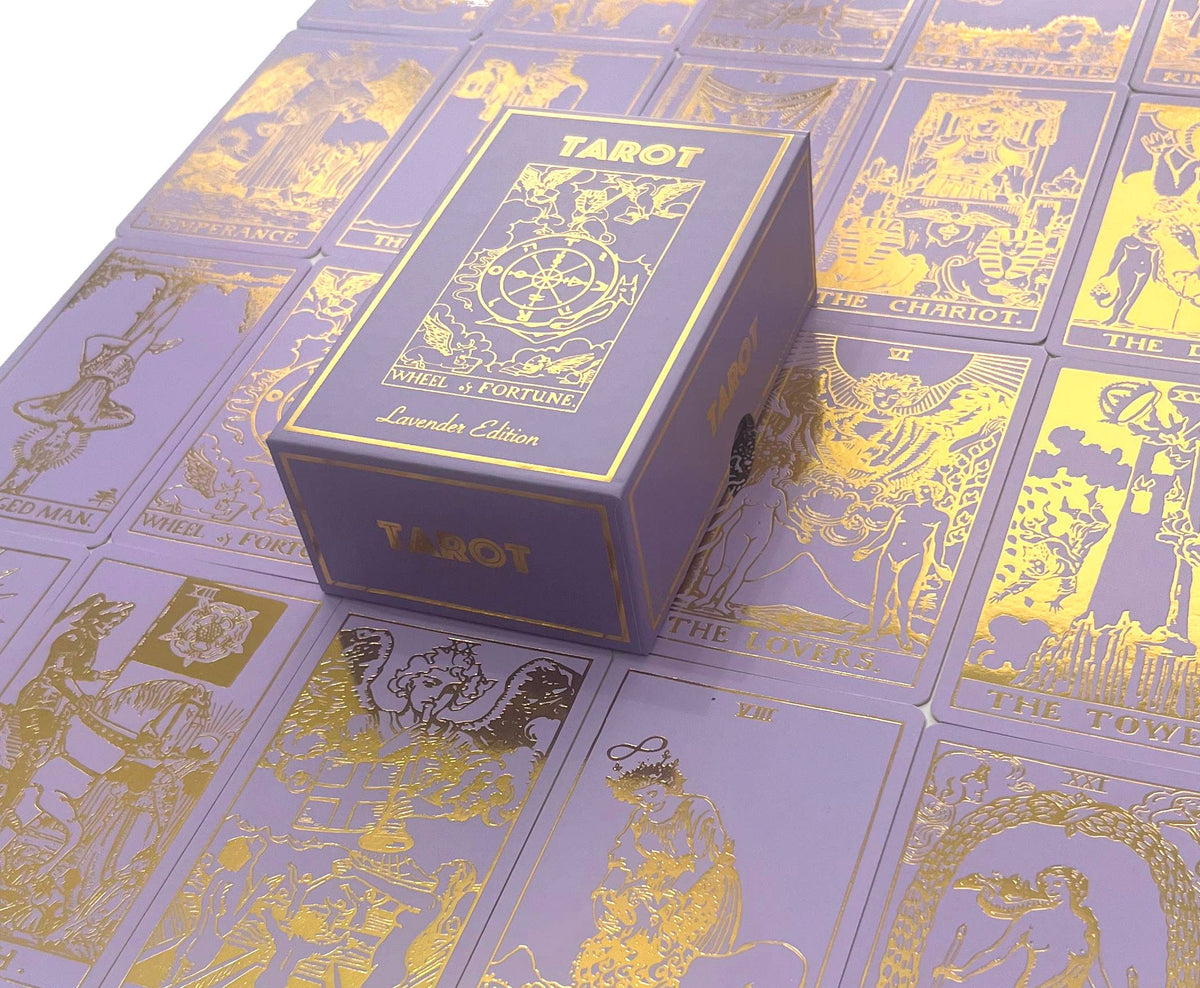 Lavender Gold Foil Tarot & Guide | Classic Tarot Design