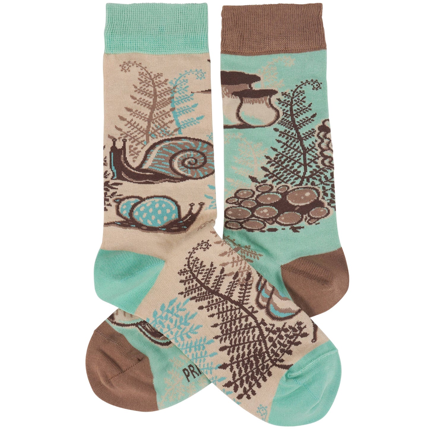 Socks - Snails & Mushrooms - Primitives by Kathy