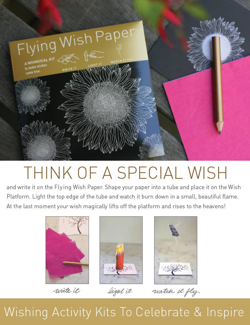 Flying Wish Paper - Lucky Cat / Wish-Making Kit / 15 WISH PAPER™ + Accessories