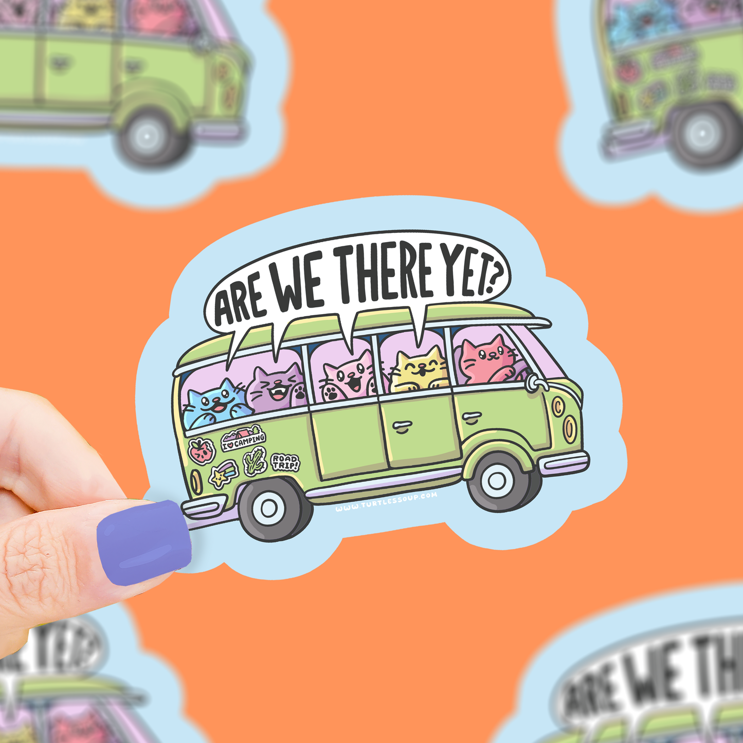 Stickers - TS - Are We There Yet?  Cats - Vinyl