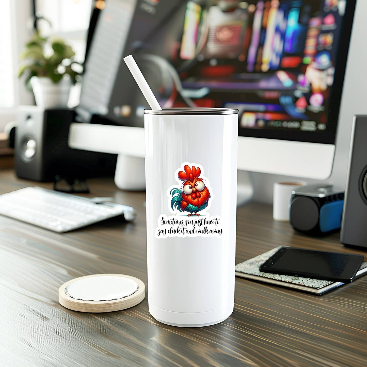 Funny Cluck It Sticker