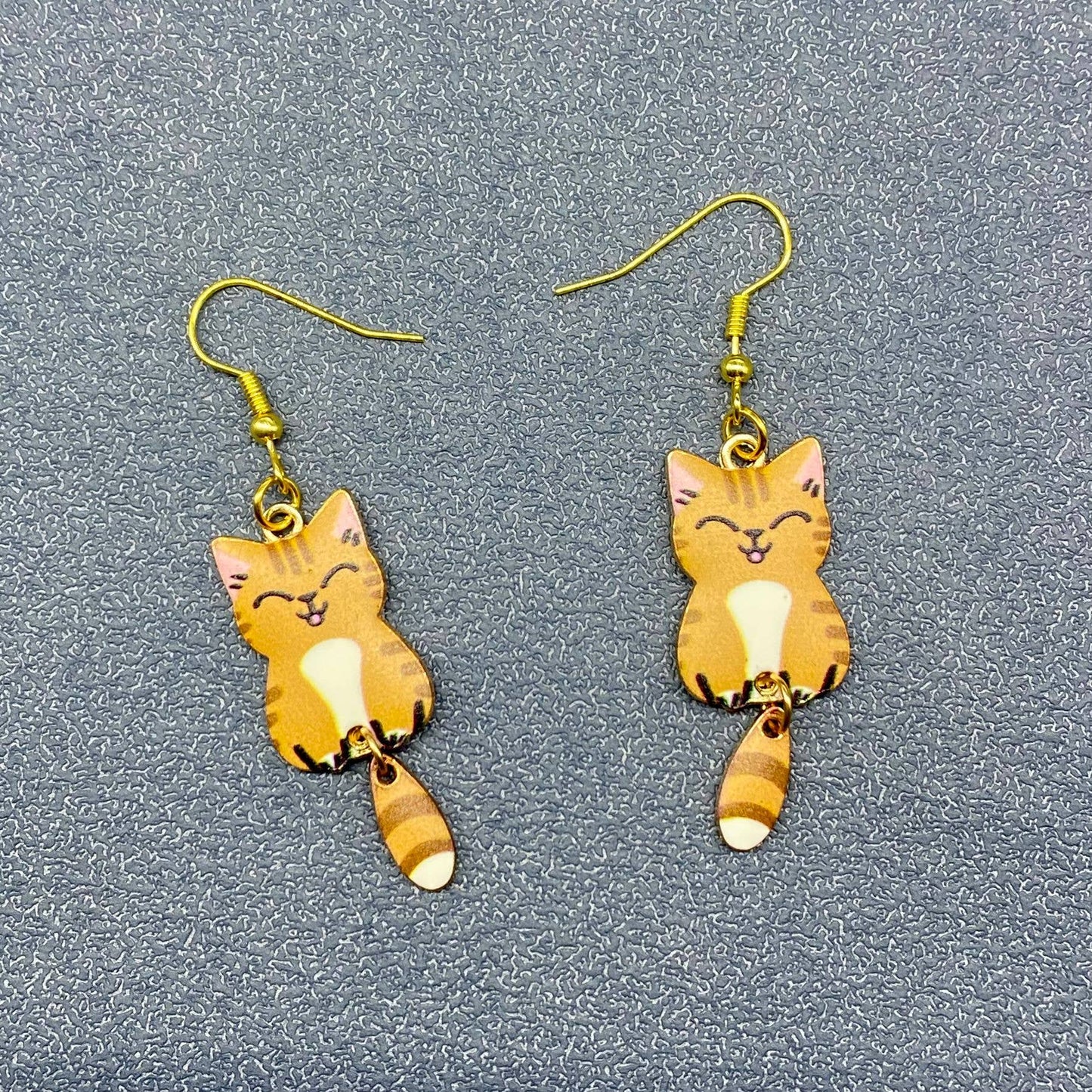 Earrings - Pink Cat Dangle