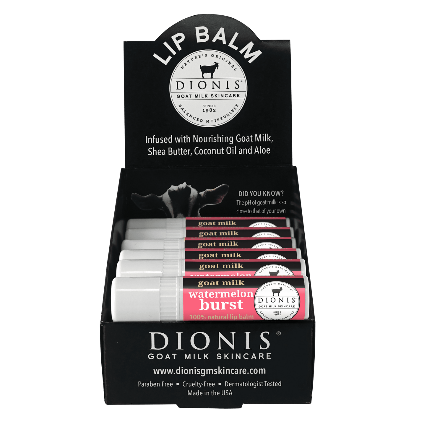 Dionis Lip Balm - Watermelon Burst Goat Milk