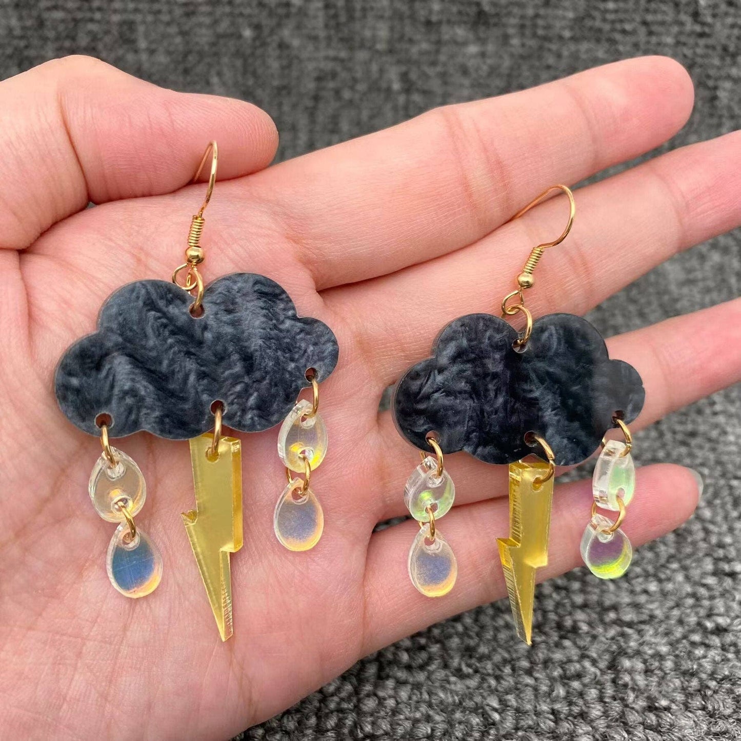 Storm Clouds Thunderstorm Dangle Earrings