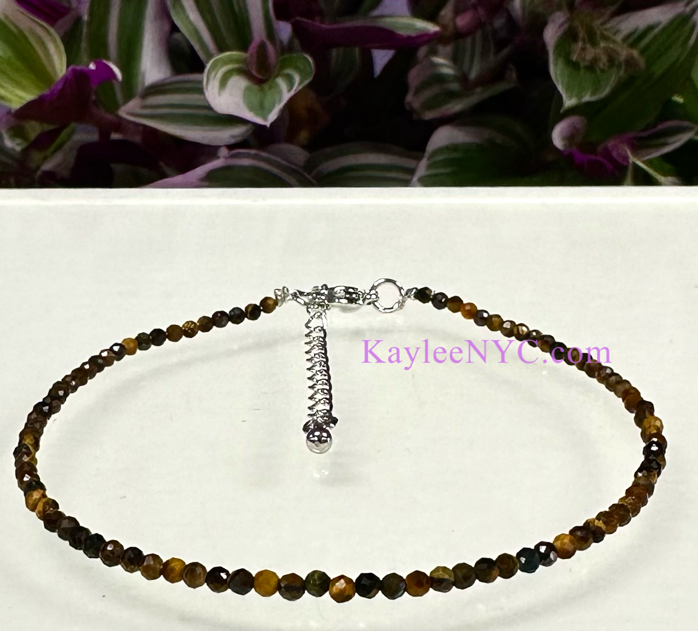 Anklet - 2mm Natural Tiger Eye