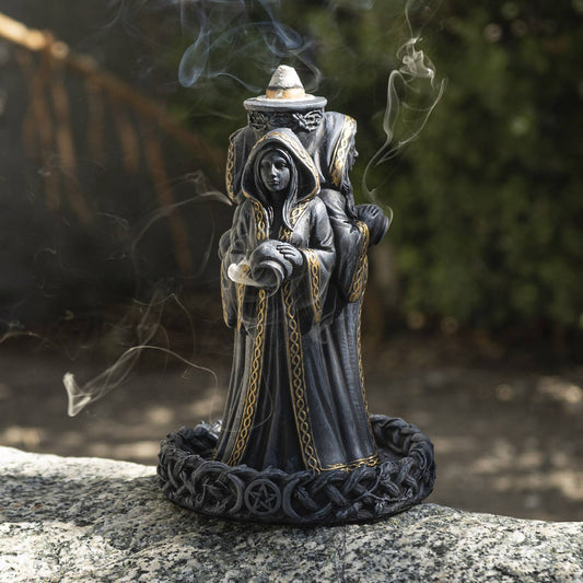 Mother Maiden Crone Backflow Incense Burner