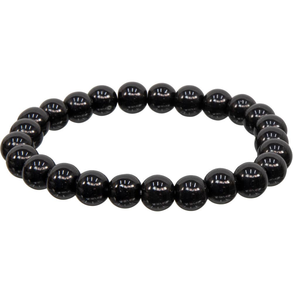 Energy Beads - Elastic Bracelet 8mm - Black Obsidian