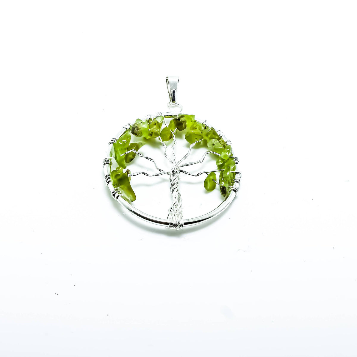 Tree of Life Gemstone Pendant Necklaces: Black Obsidian