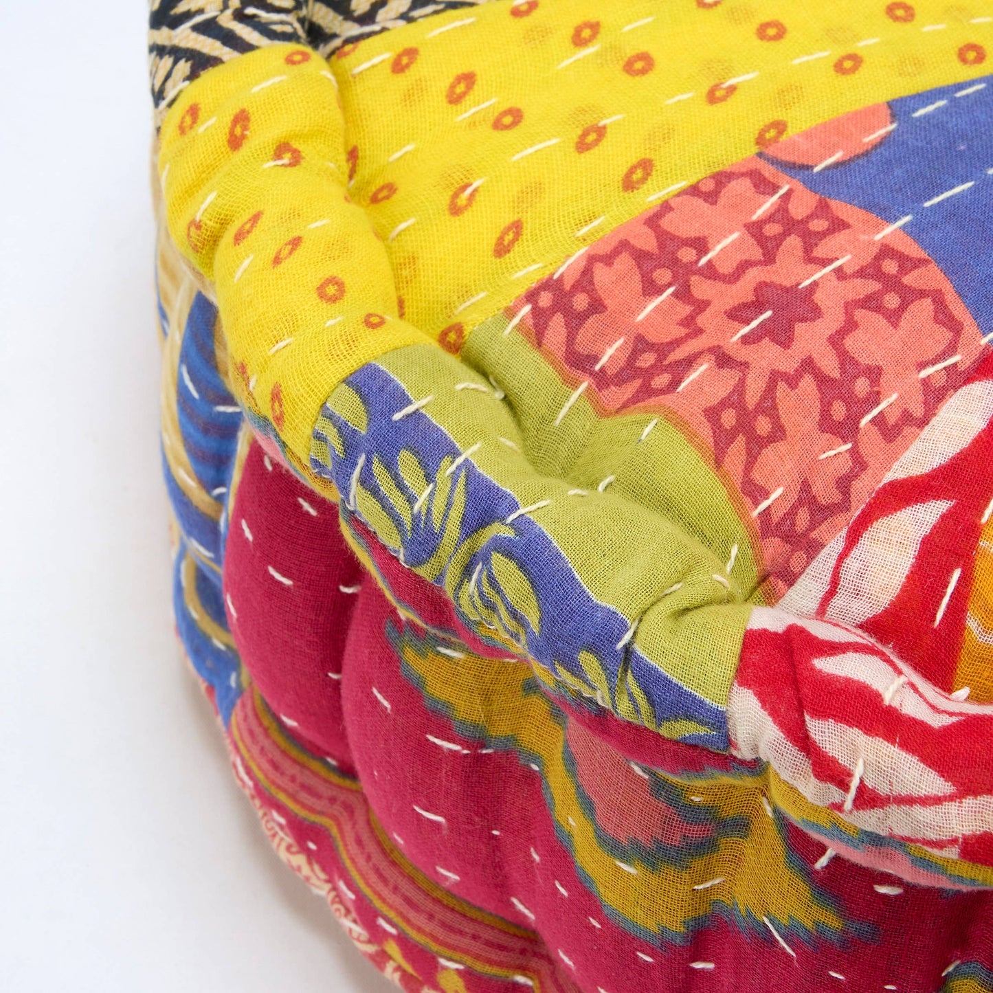 Round Kantha Floor / Meditation Pillow