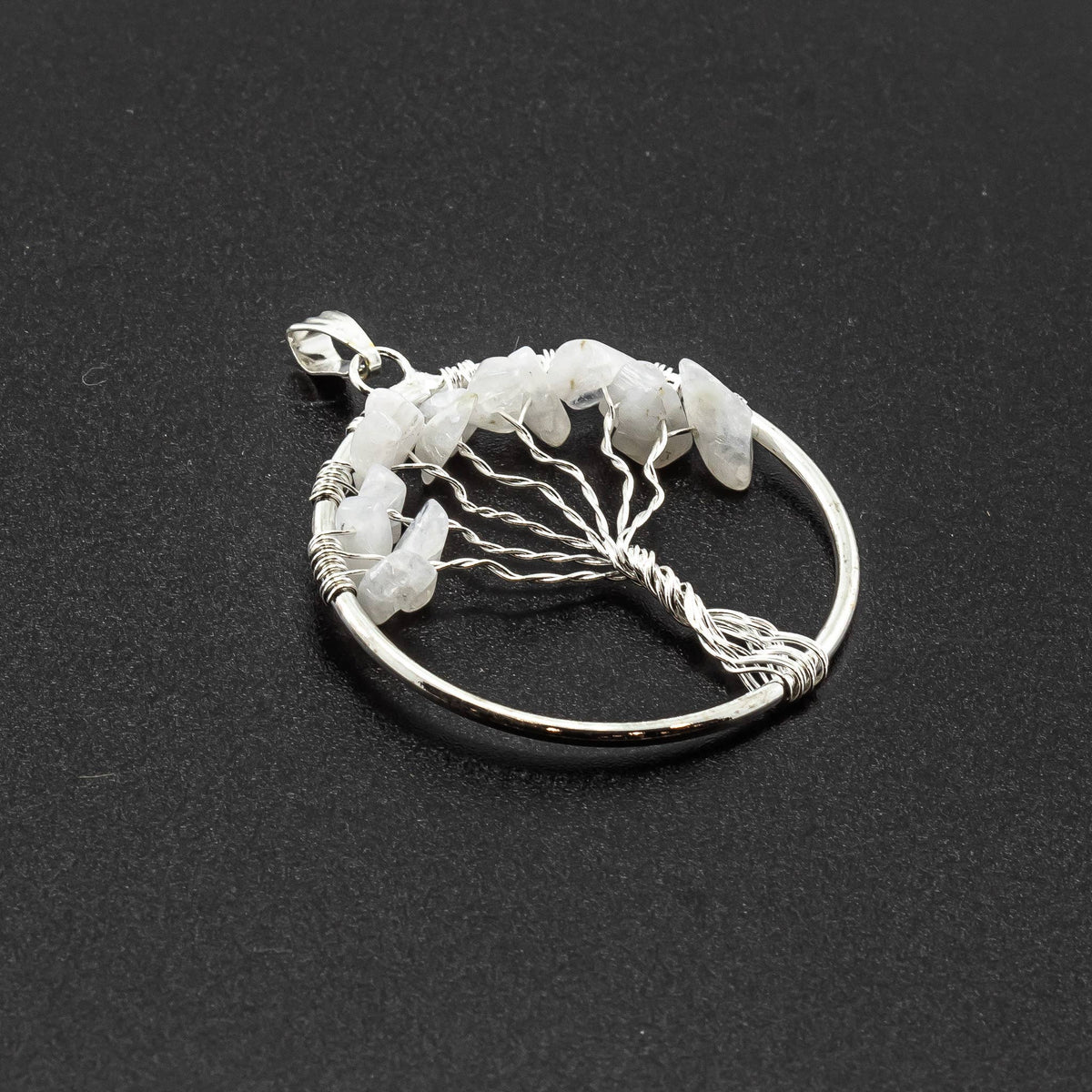 Tree of Life Gemstone Pendant Necklaces: Green Aventurine