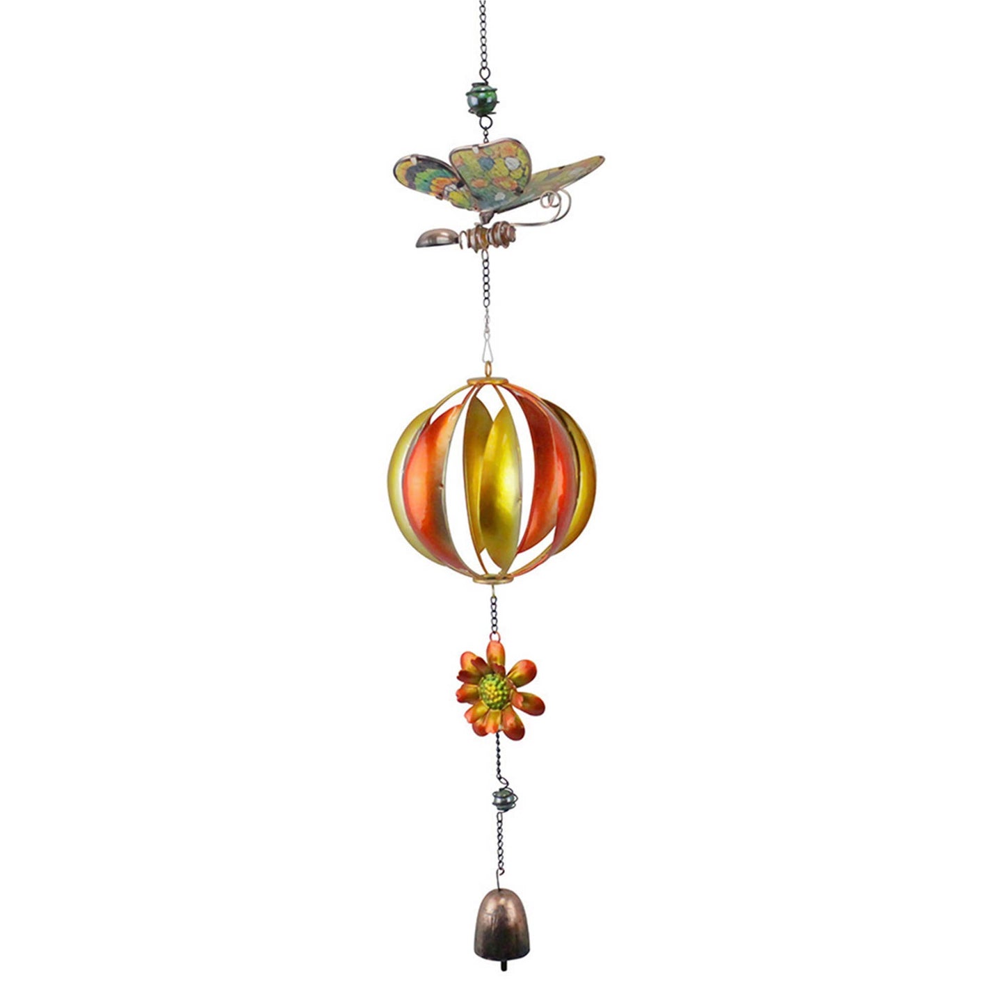 Yellow Butterfly Hanging Spinner Mobile - 30"