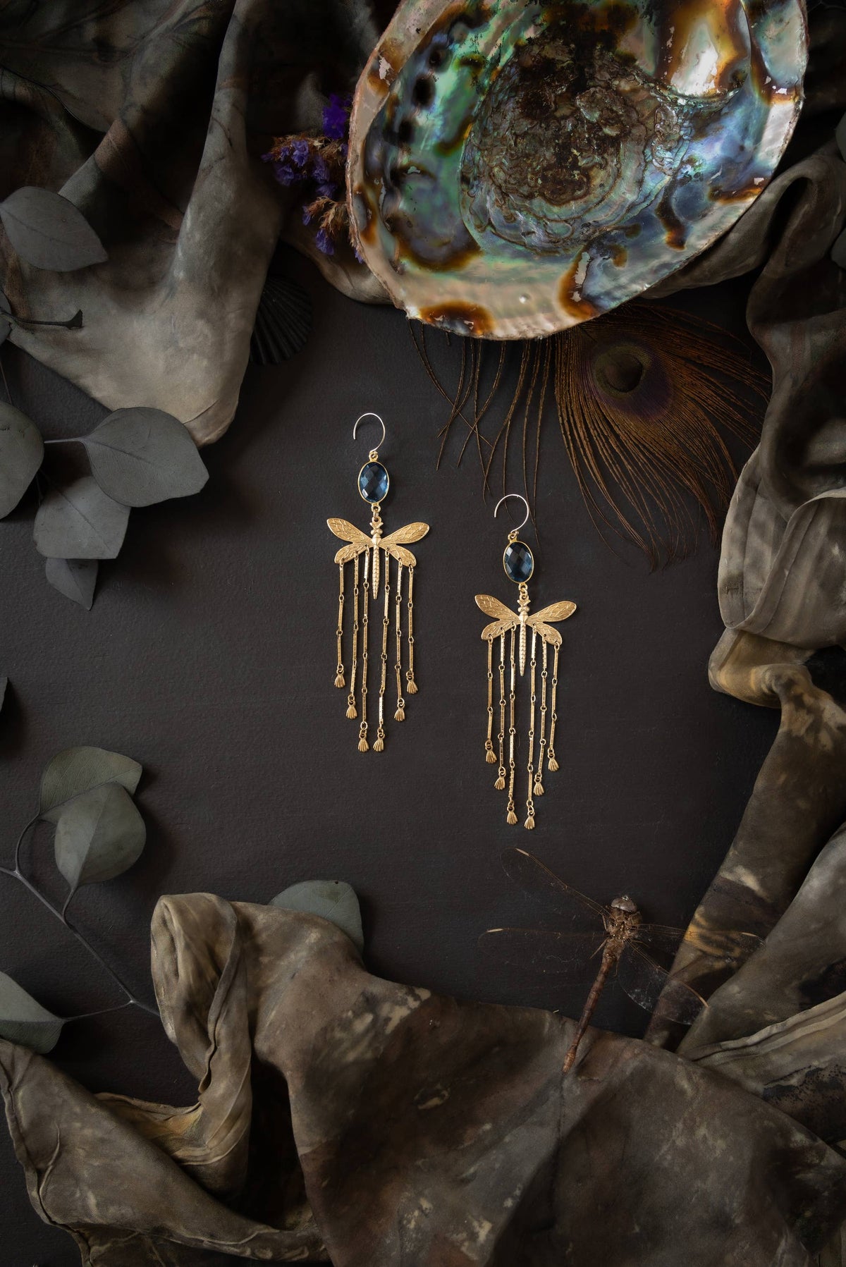 Temple of Venus Tassel Earrings: Dragonfly