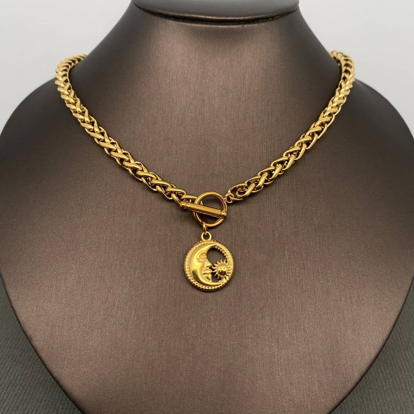 Moon & Sun Charm Necklace