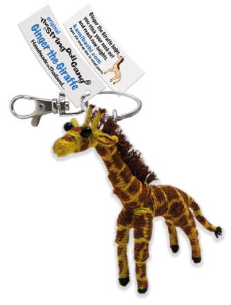 String Doll - Ginger the Giraffe Keychain