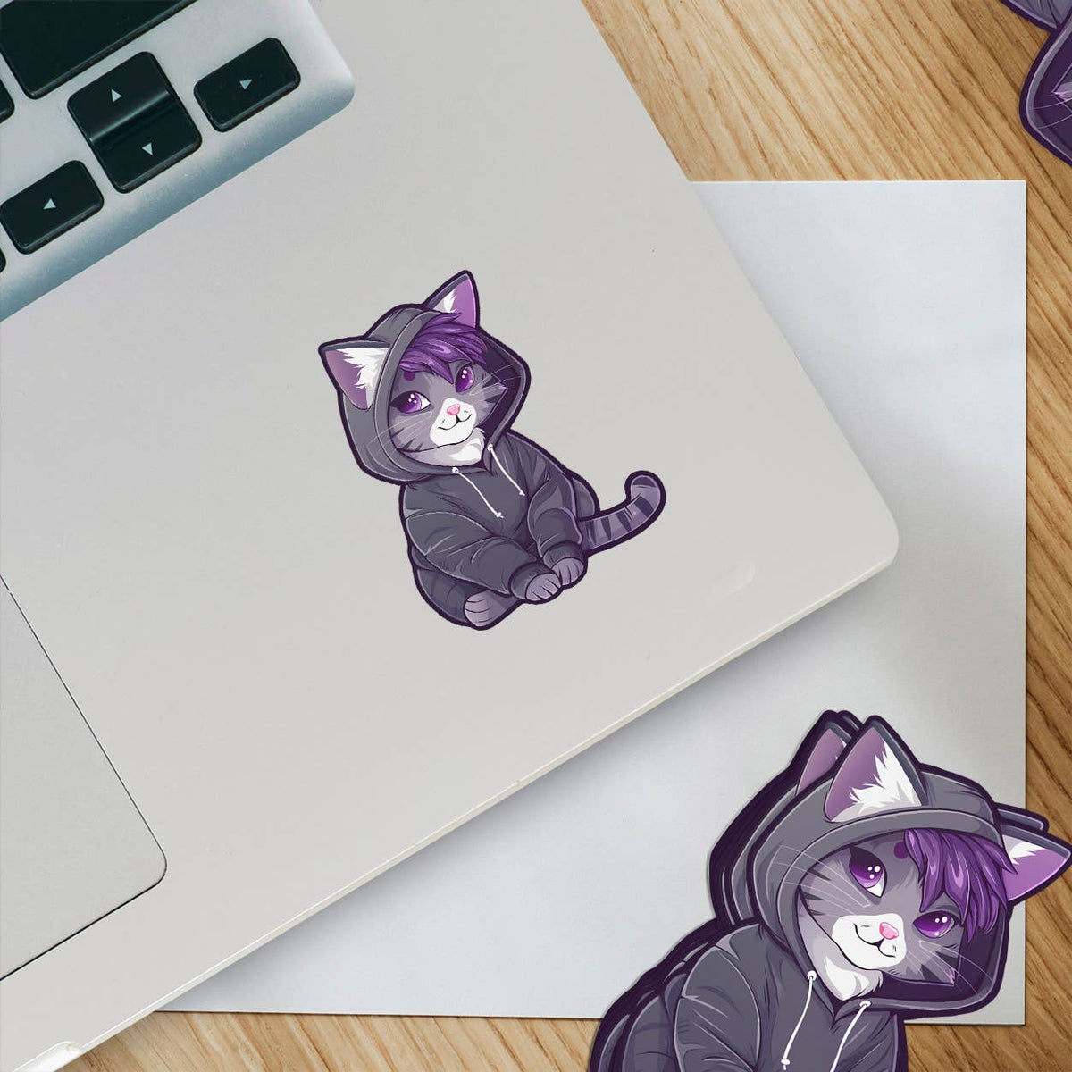Hoodie Cat Sticker : 3