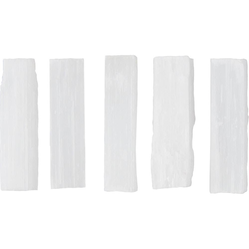 Rough Stone 3-4Inch Rectangle White Selenite (Pack of 5)