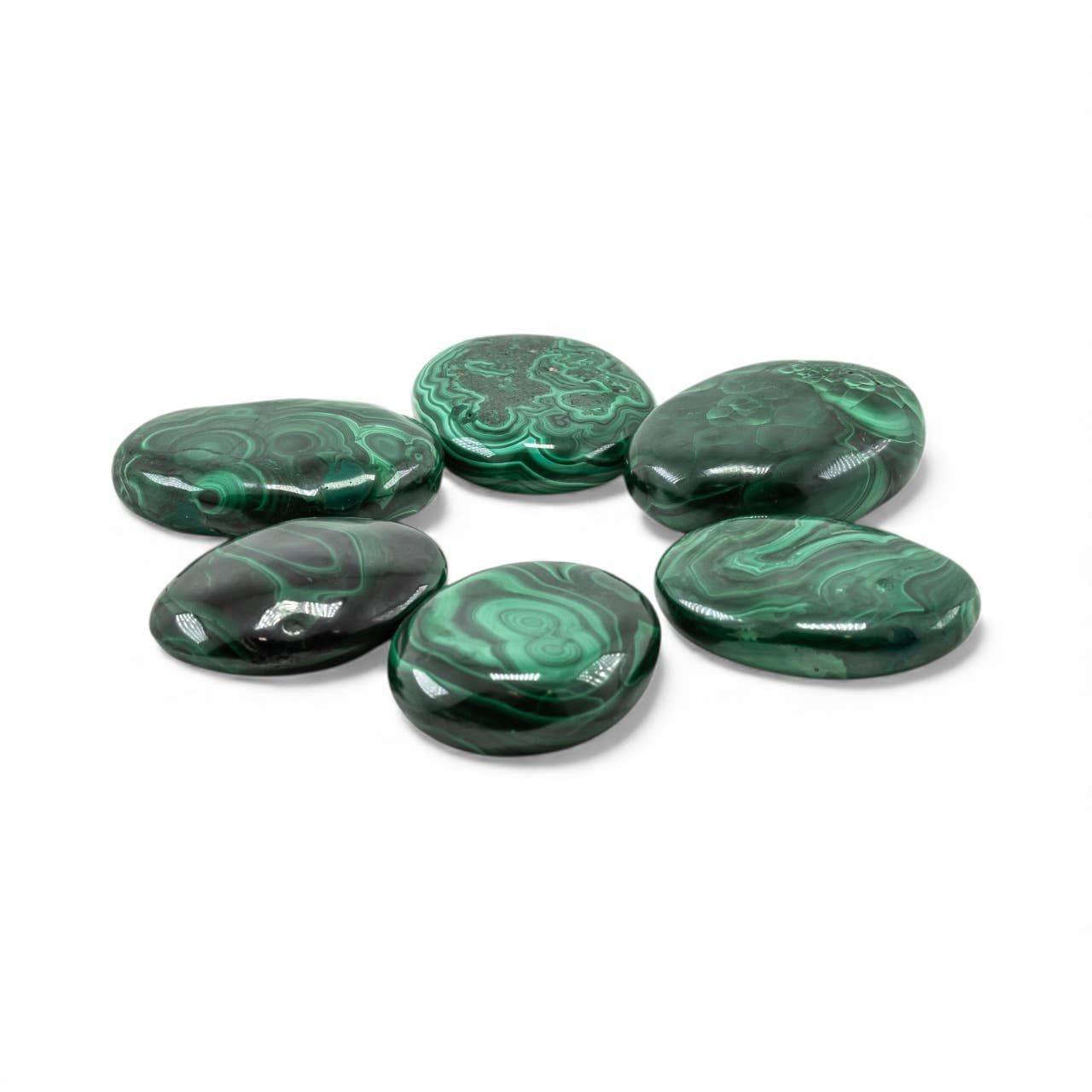 Malachite Pillows Palm Stone (Individual)