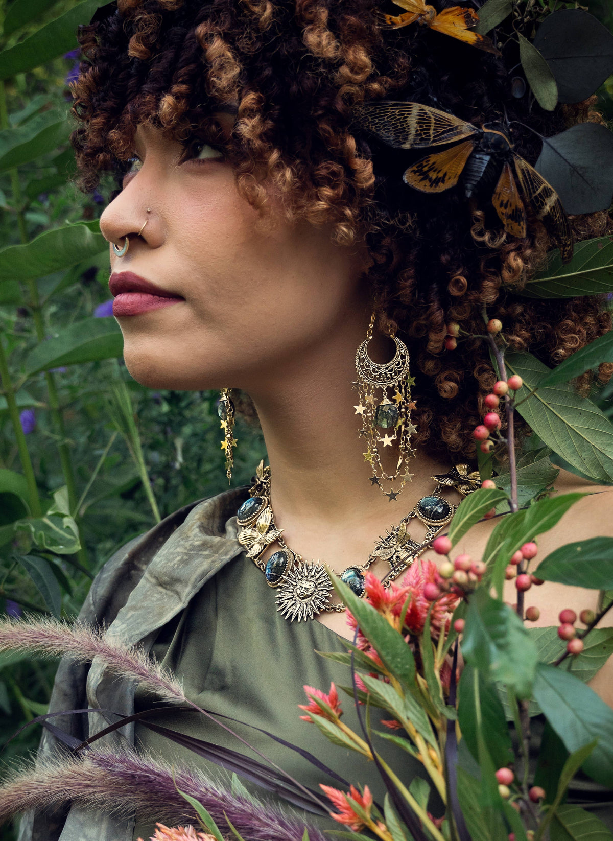 Guiding Star Earrings : Labradorite