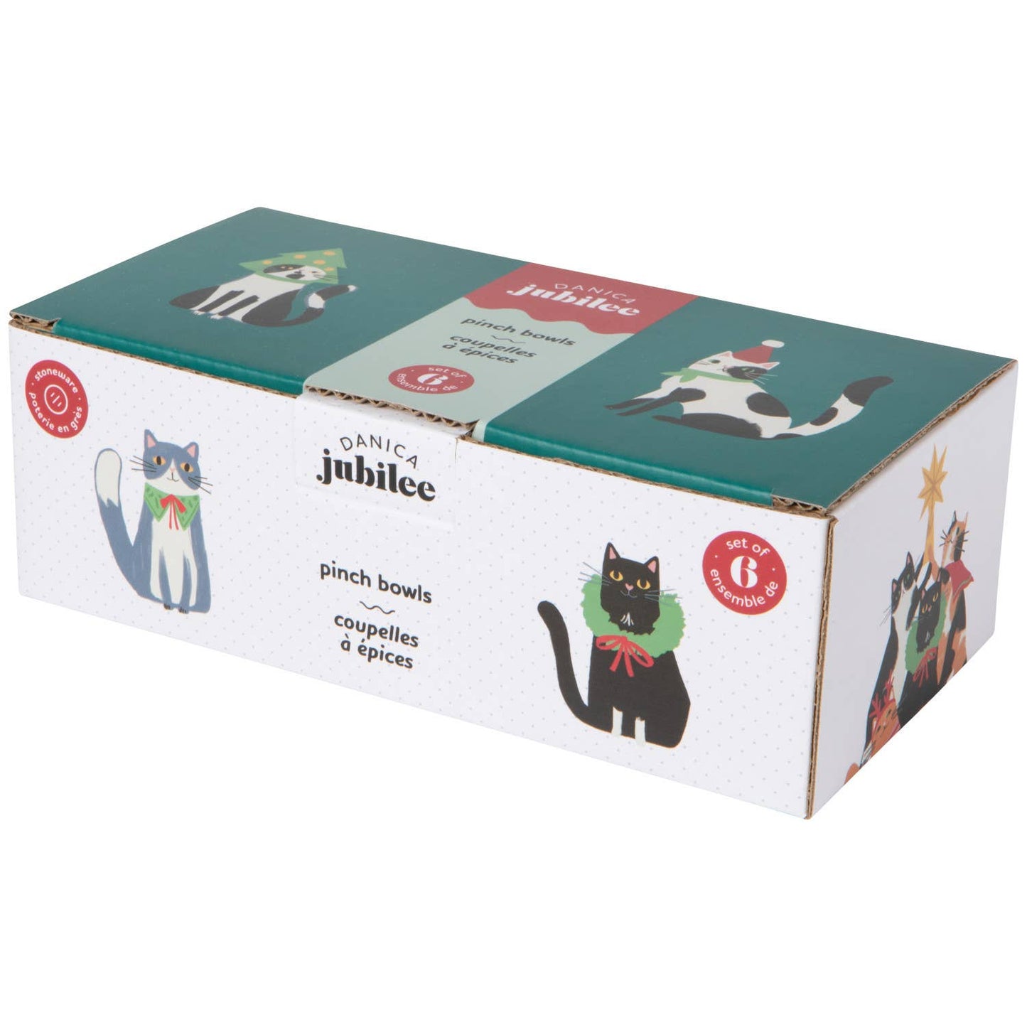 Kitty Carol Christmas Pinch Bowls Set of 6