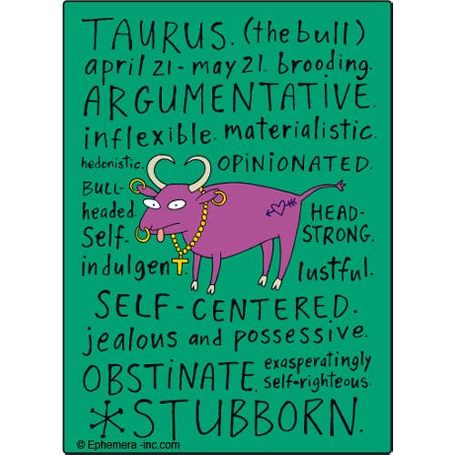 Magnet - Ephemera - Taurus Naughty