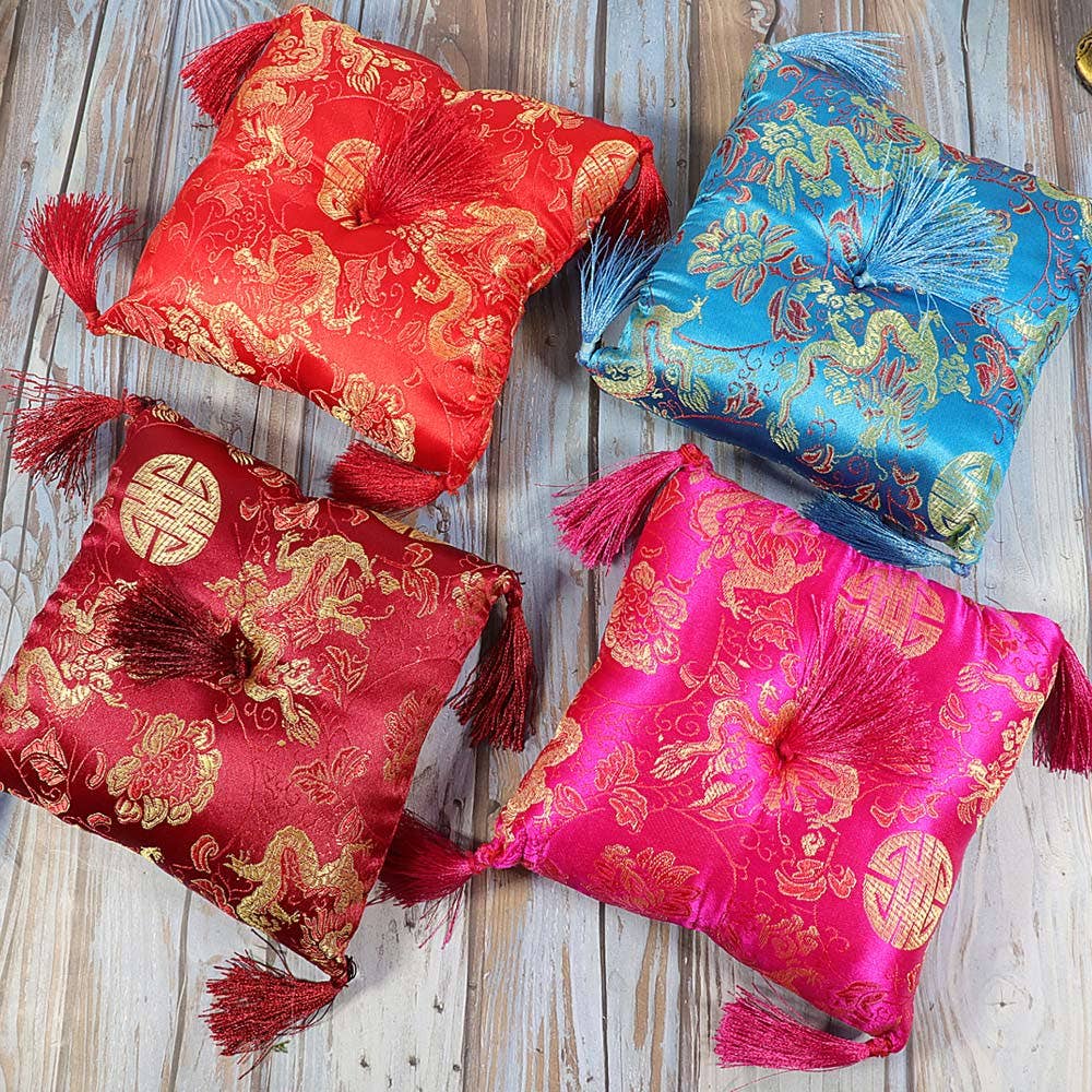 Small Square Tibet Silk Pillow | Square Tibet Silk Pillows