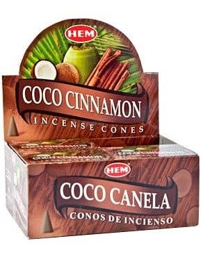 Incense CONES- HEM Coconut Cinnamon