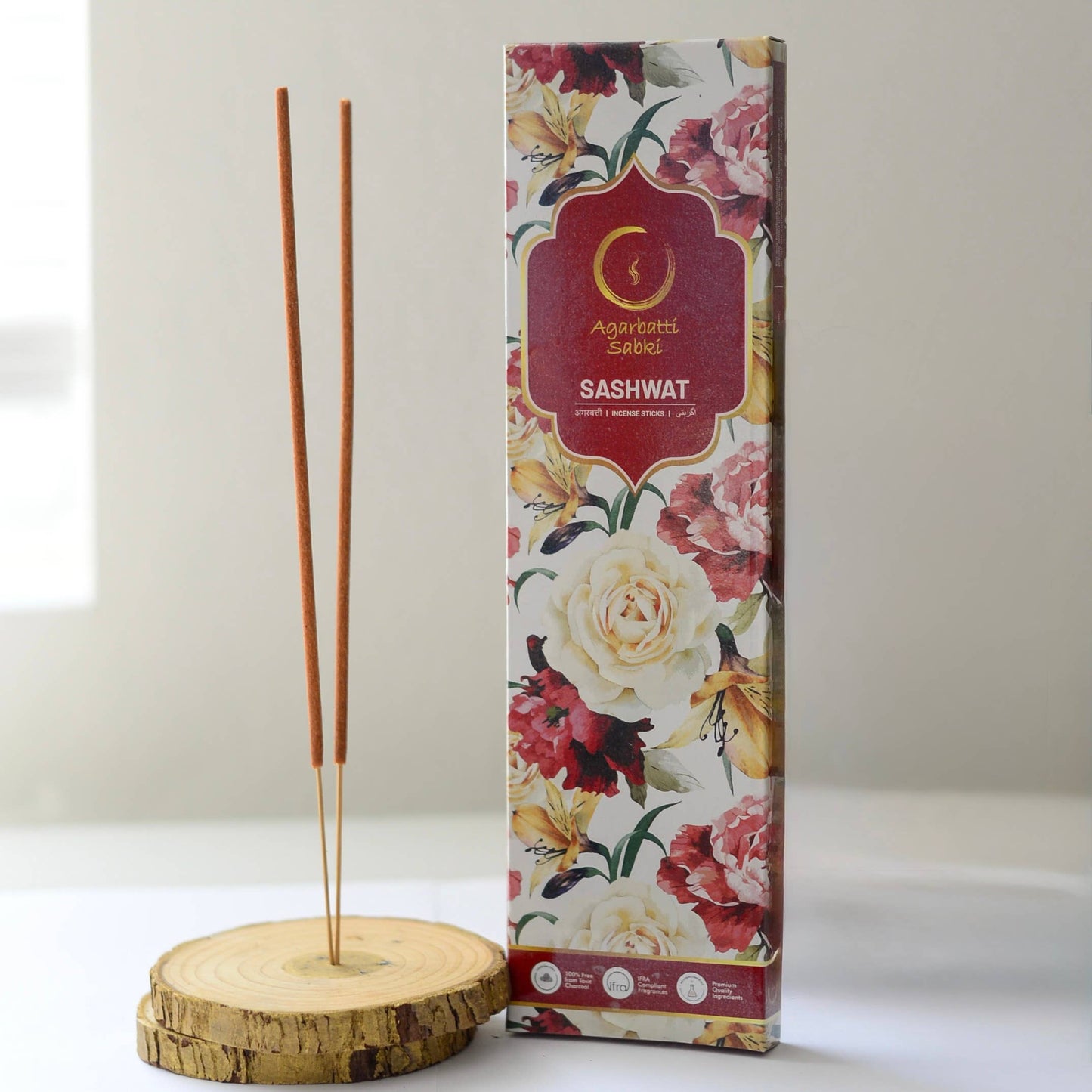 Rose Incense Sticks - Blend of Roses - Sashwat - Agarbatti