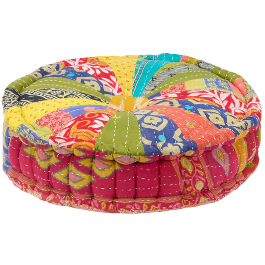 Round Kantha Floor / Meditation Pillow