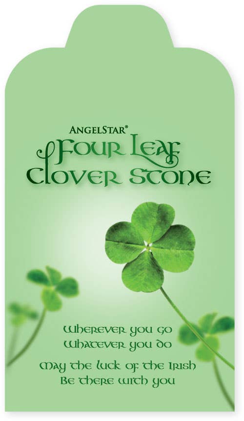 Four Leaf Clover Stone - in Resin