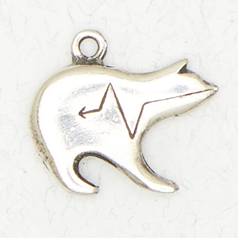 Southwestern Pewter Pendant Necklace – Zuni Bear: Pewter