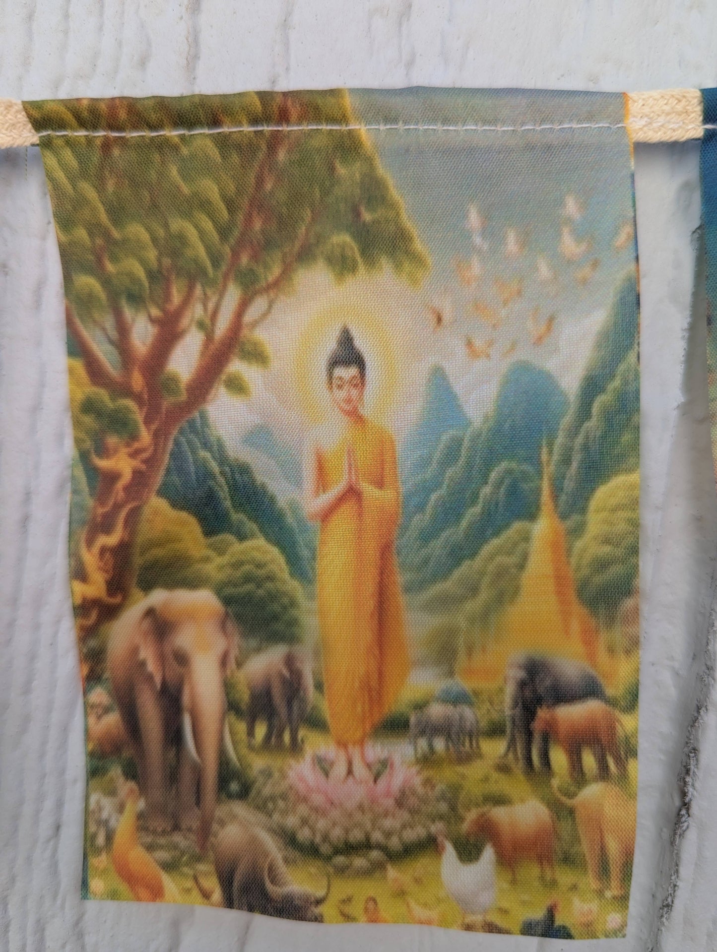 Prayer Flags - Mini Buddha - Cloth