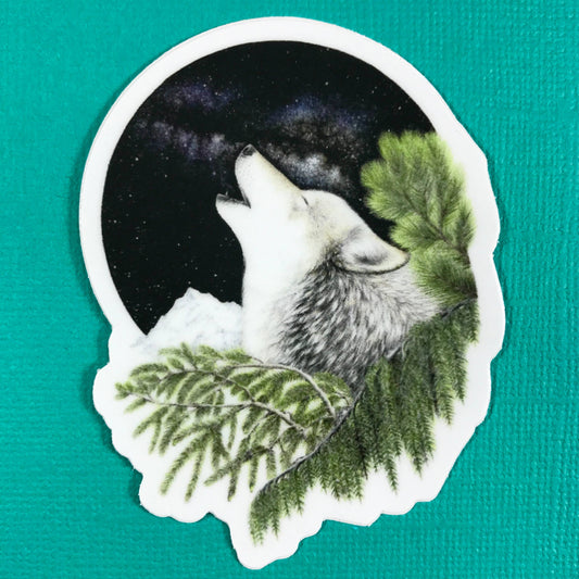 Stickers - Abundance Illustration - Howling Wolf