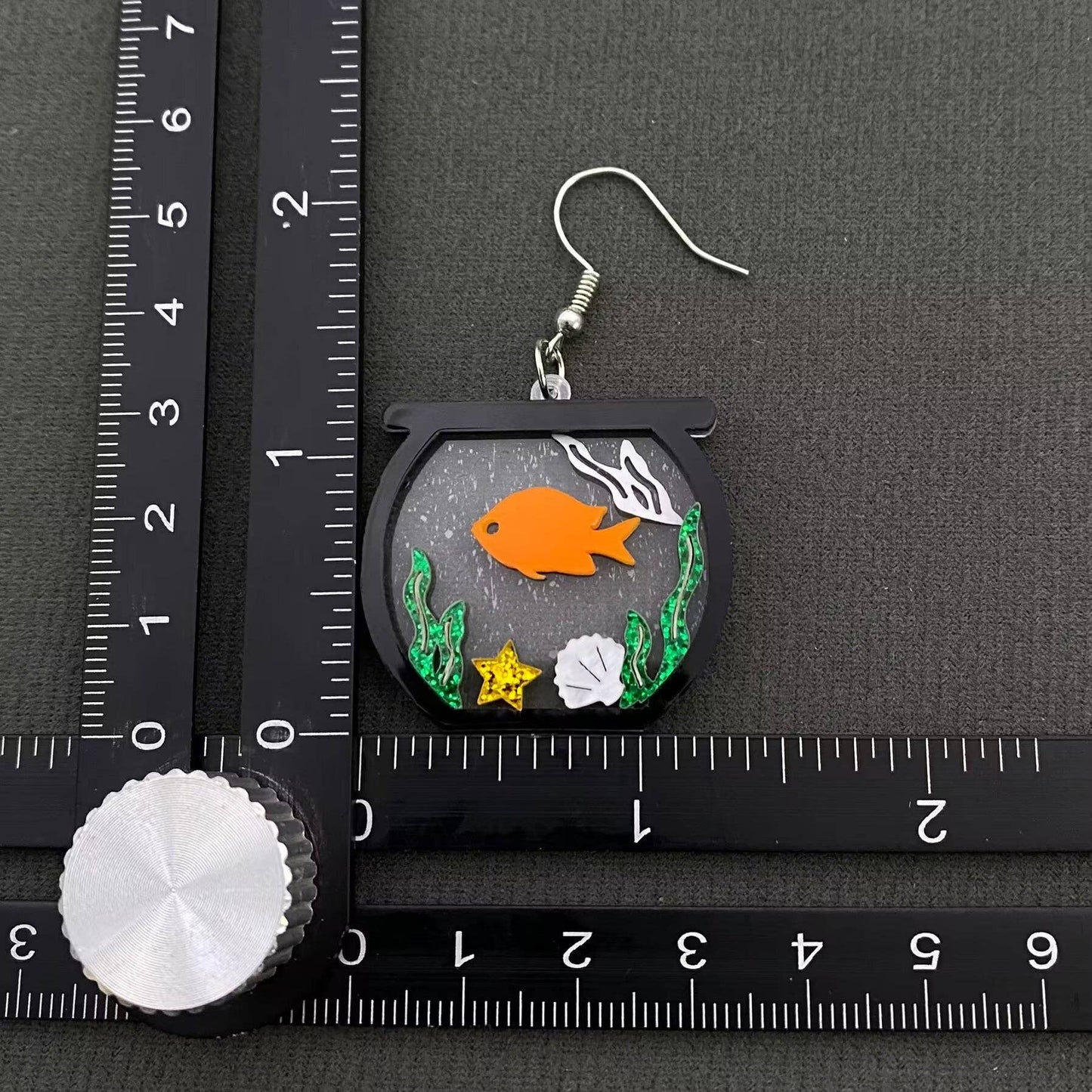 Transparent Fish Tank Acrylic Dangle Earrings