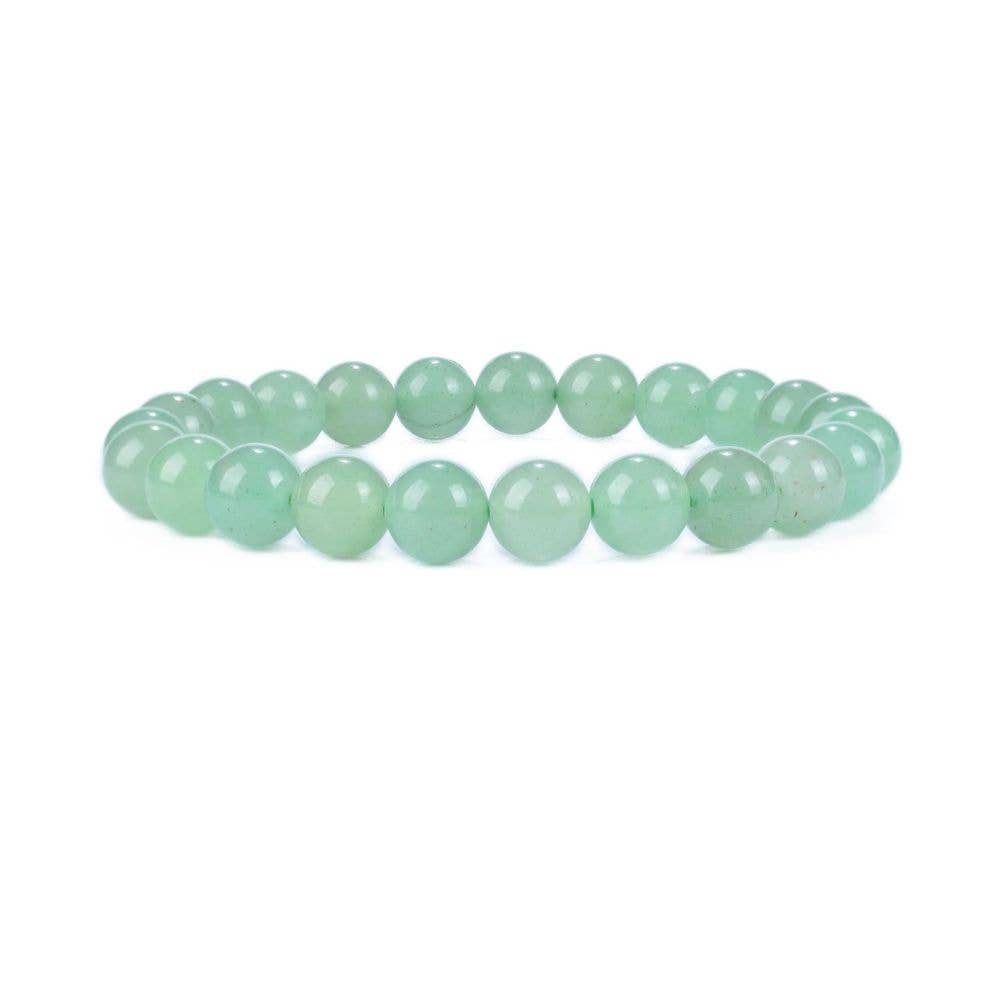 Energy Beads - 8mm Green Aventurine or Aventurine with Tiger Eye - Beaded Bracelet