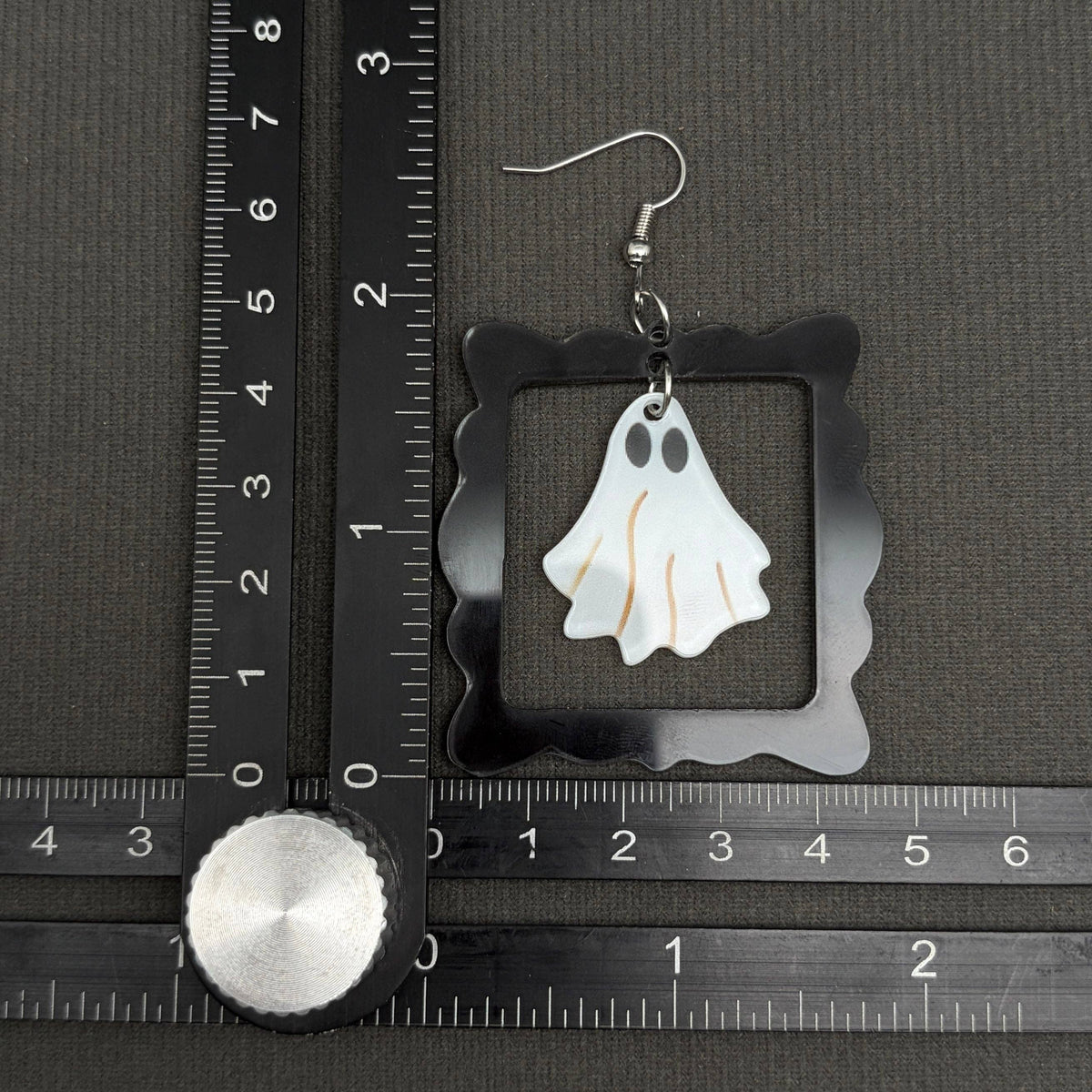 Halloween Ghost Acrylic Frame Dangle Earrings