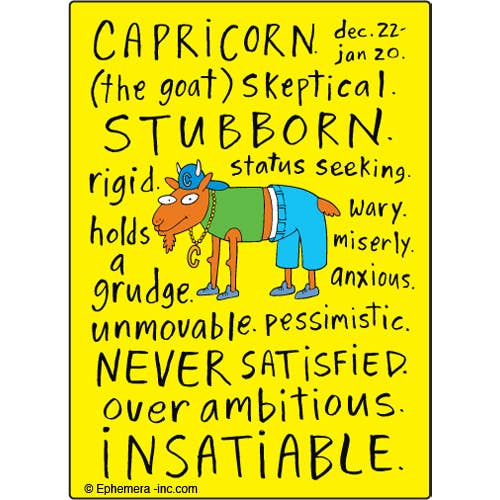 Magnet - Ephemera - Capricorn Naughty