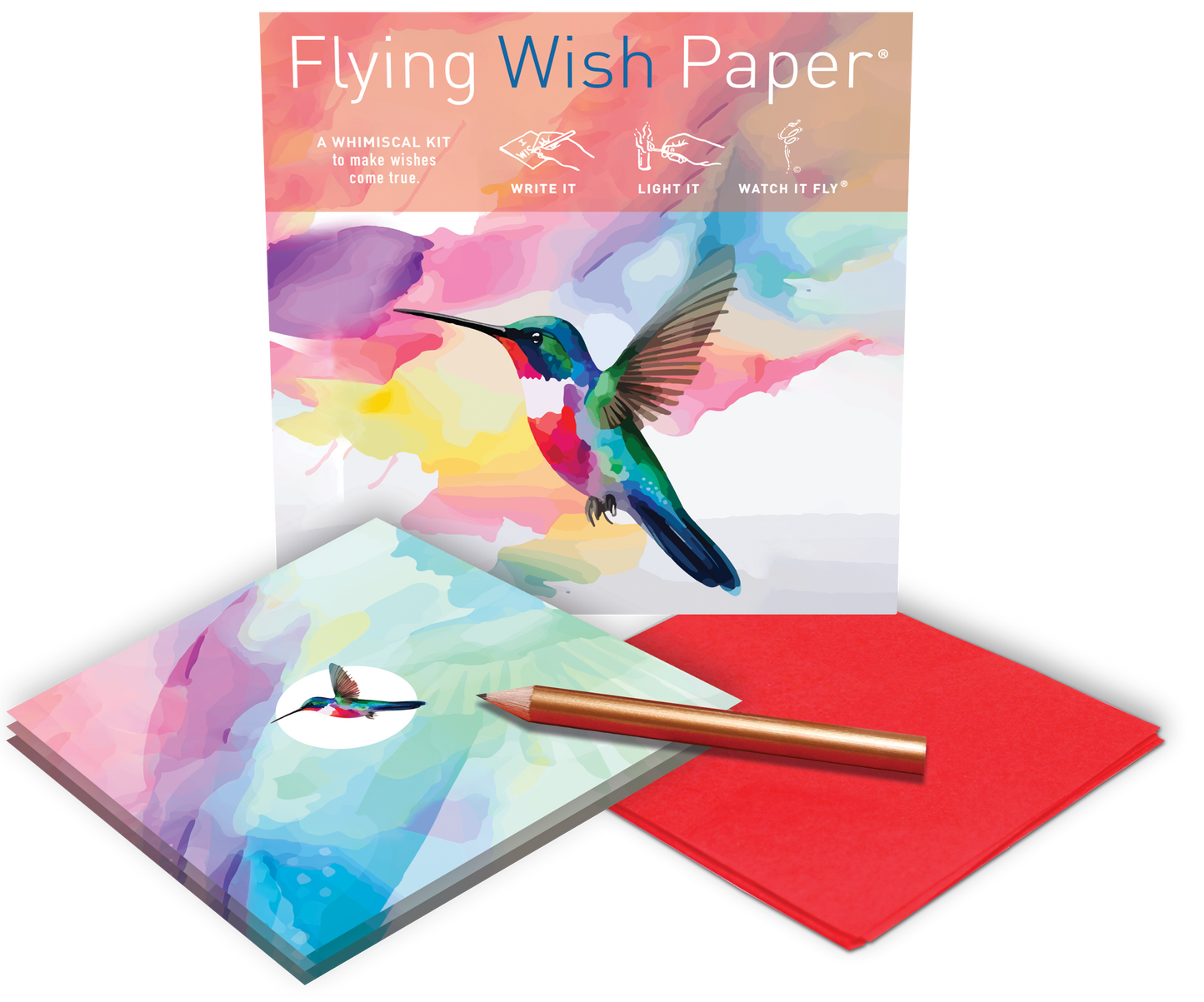 Hummingbird — Flying Wish Paper® Standard Mini WISHING KIT™