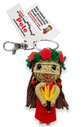 String Doll - Pele the Goddess of Volcanoes Keychain