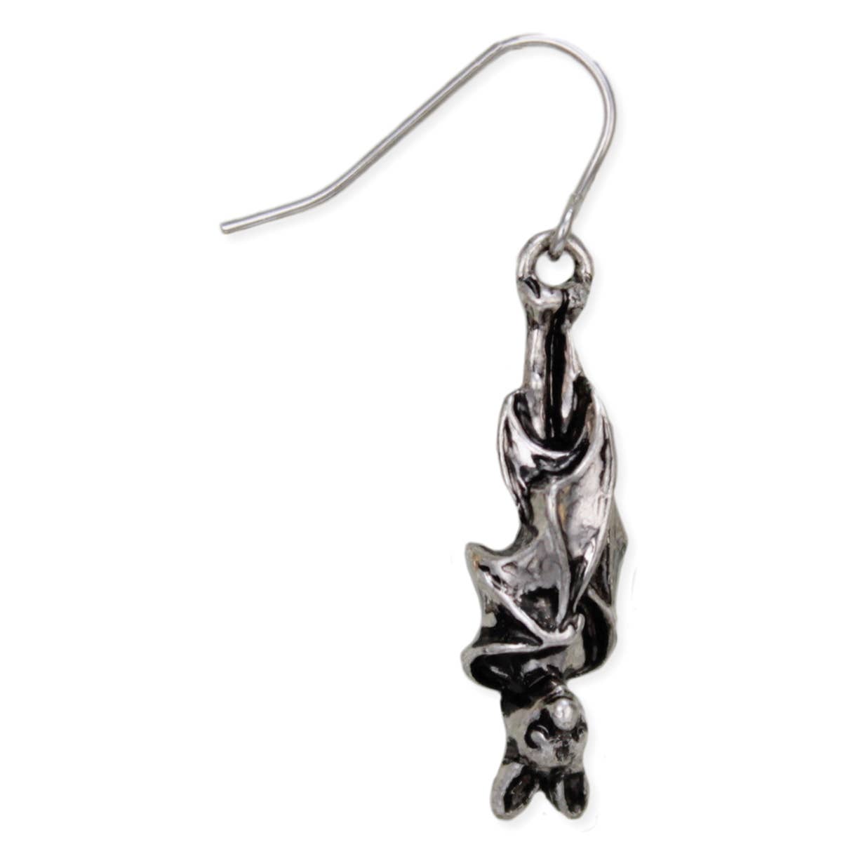 Earrings - Creature of the Night Silver Bat