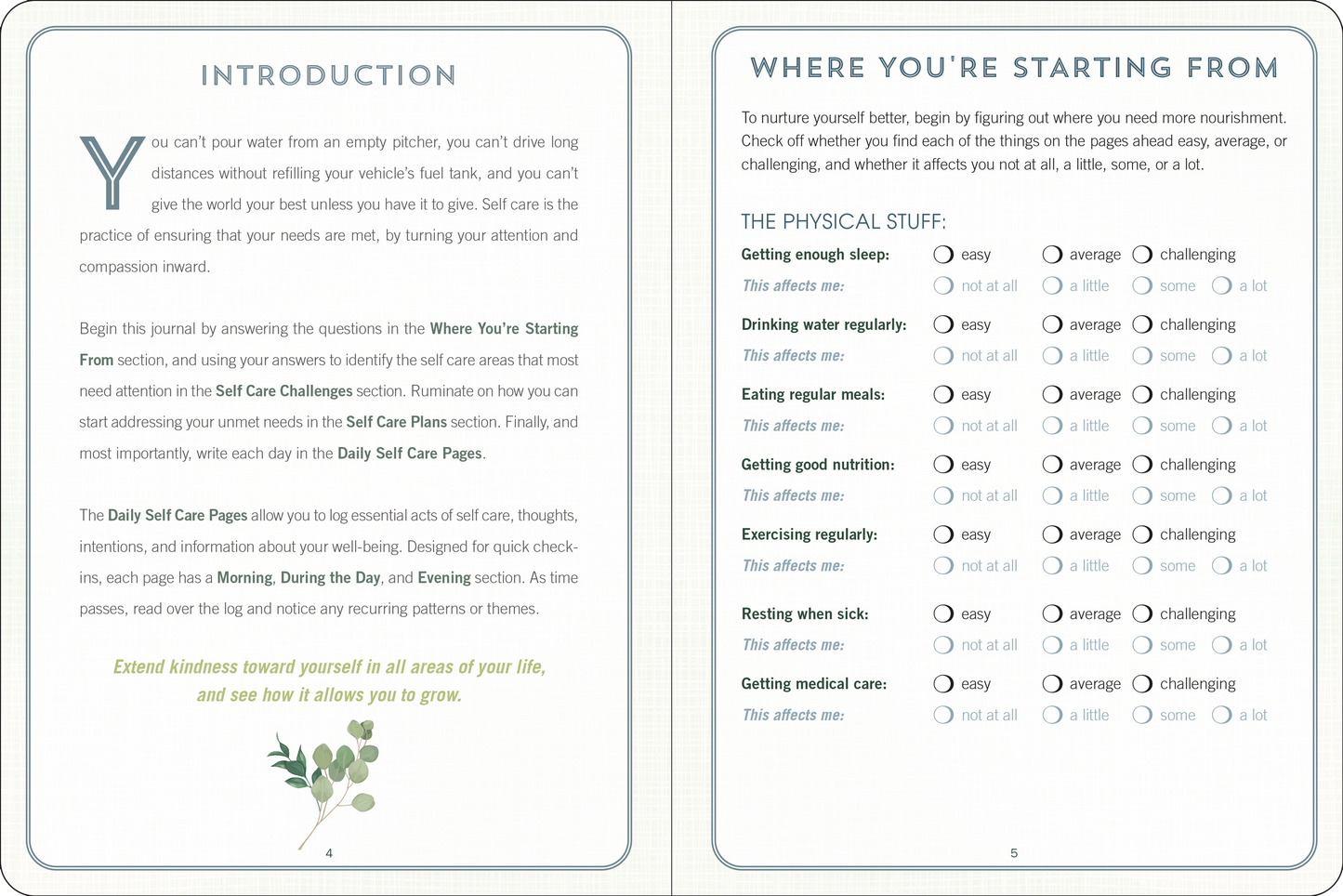 Self Care - A Journal for Being Kind to Yourself