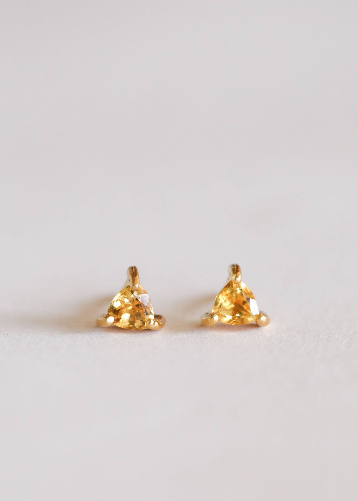 Mini Energy Gem - Citrine - Gold Earrings