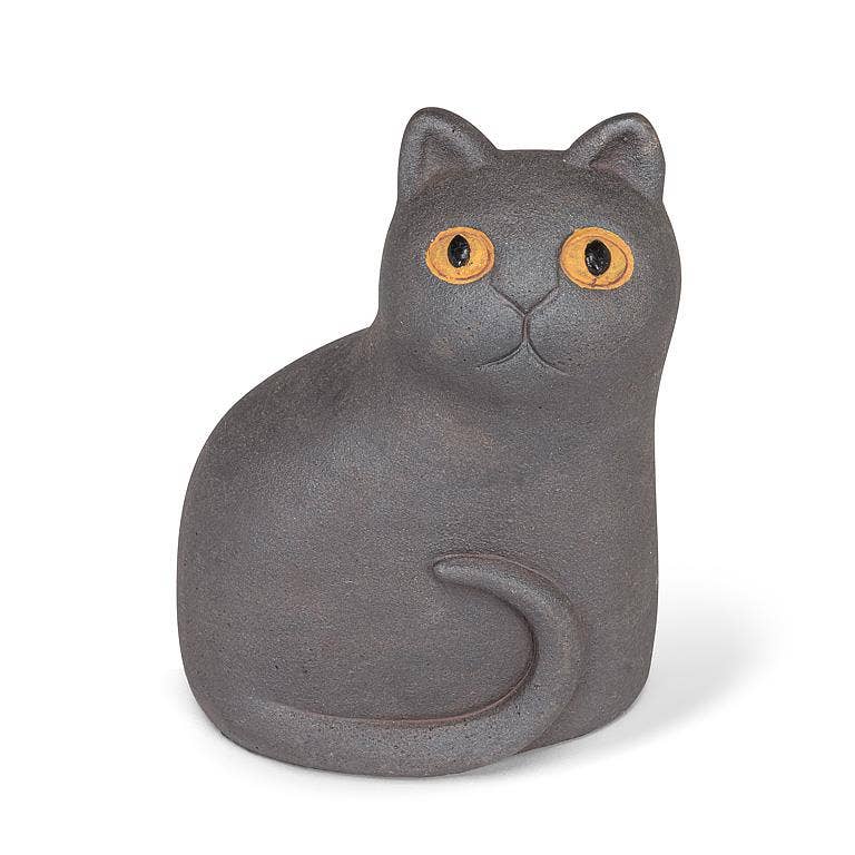 Small Charcoal Cat-6"H