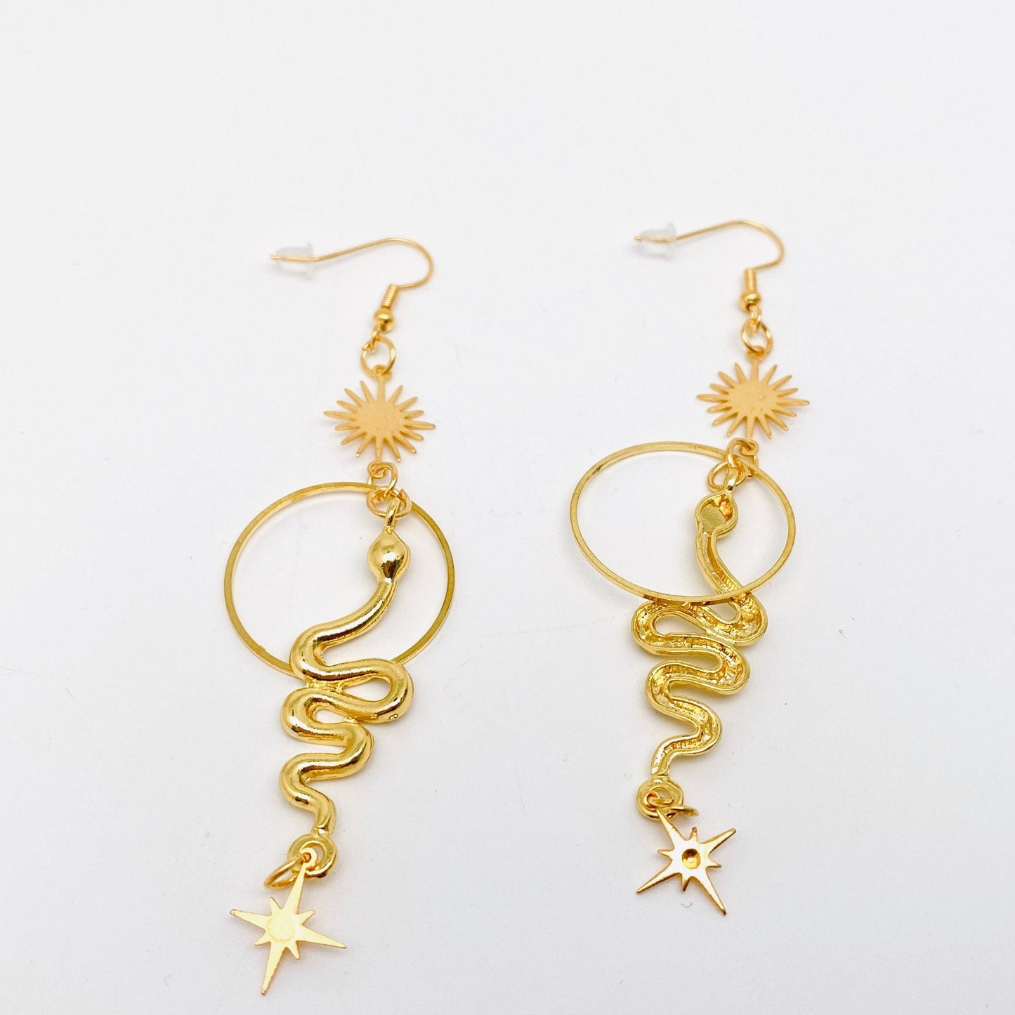 Earrings - Bohemian Circle Golden Snake