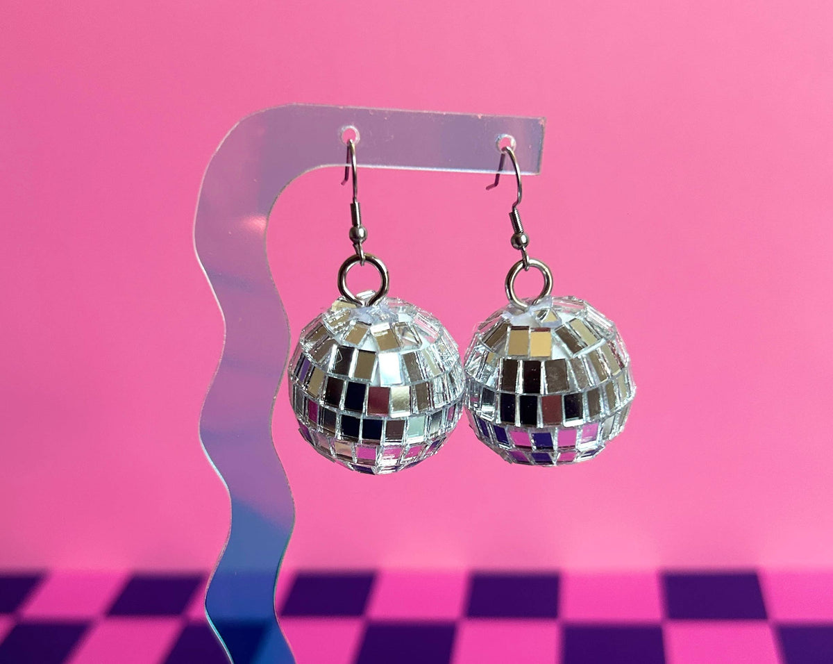 Disco Ball Earrings 70's Fun Earrings Festival Earrings