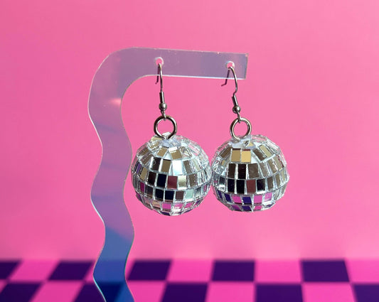 Disco Ball Earrings 70's Fun Earrings Festival Earrings
