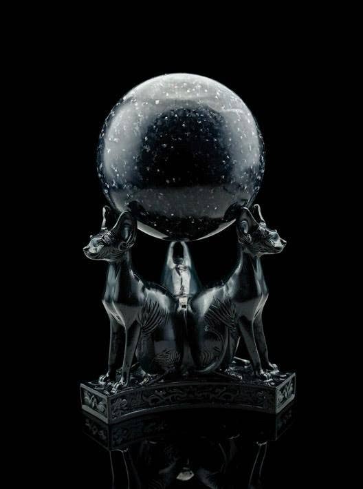 Sphynx Cat Sphere Stand - BLACK
