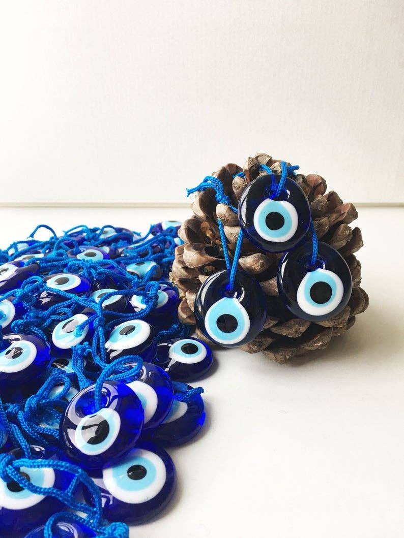 Blue Glass Evil Eye Charm (not on card)
