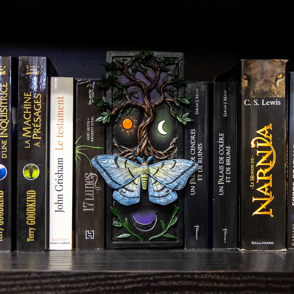 Polyresin Bookshelf Decor - Tree of Life & Butterfly