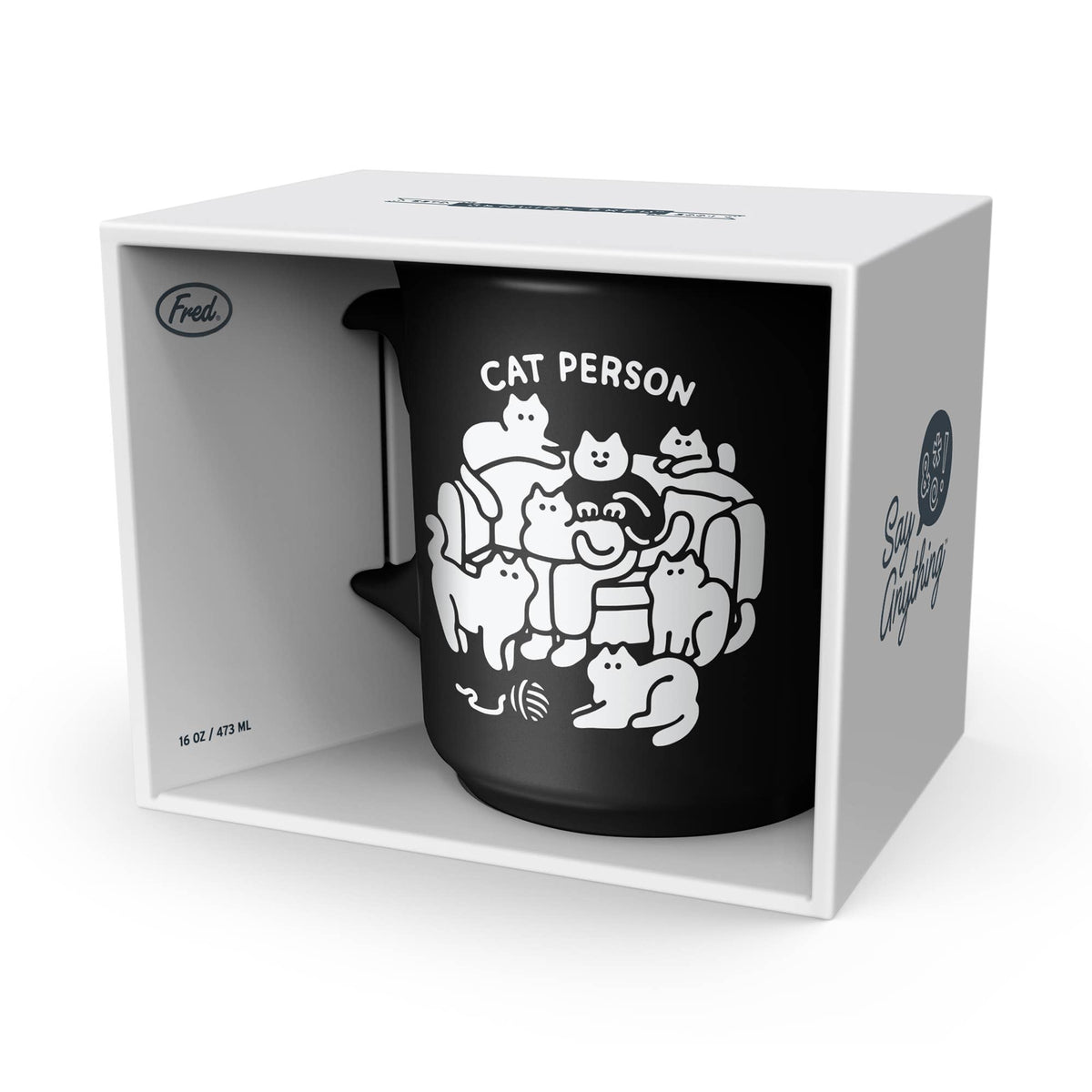 CAT PERSON Say Anything Mug, 16 oz