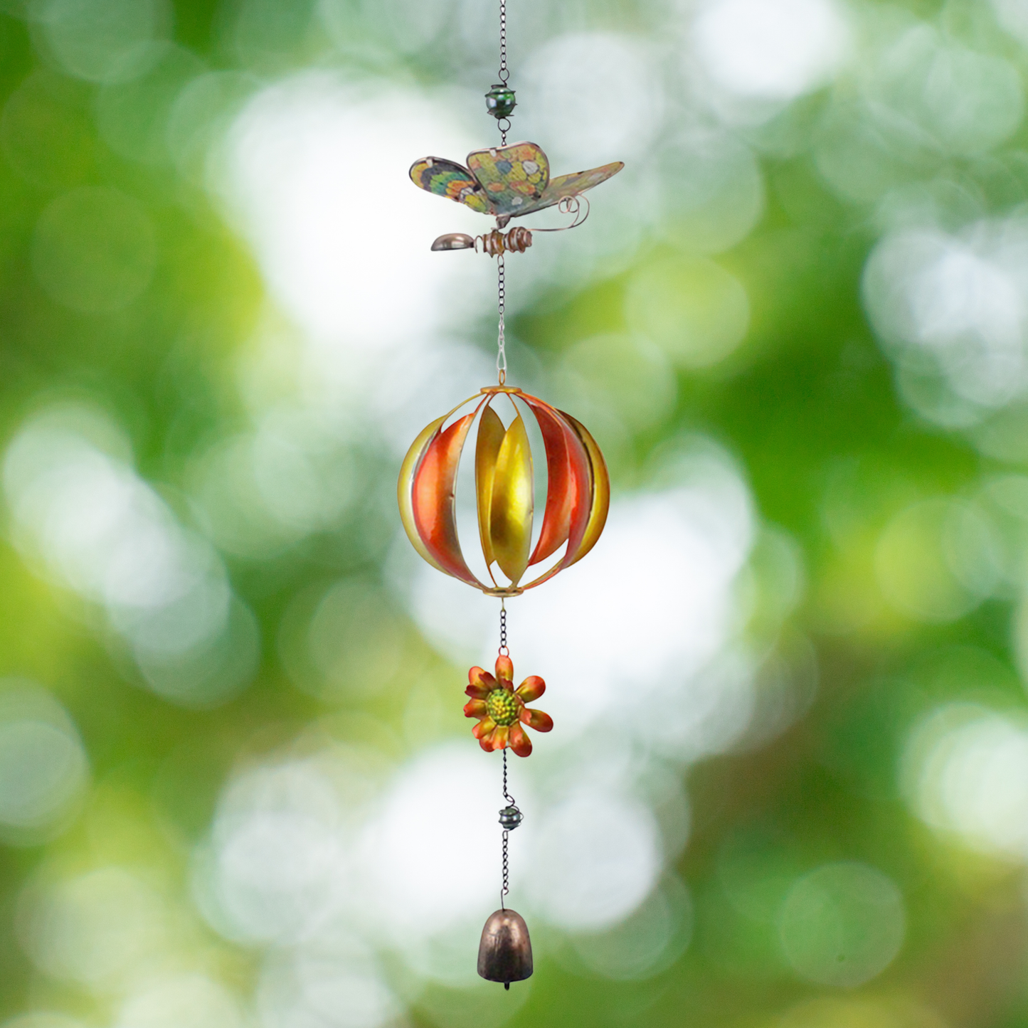Yellow Butterfly Hanging Spinner Mobile - 30"